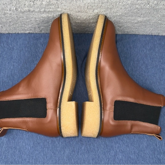 Everlane Shoes The Chelsea Womens 7 Brown Tobacco Round Toe Leather Upper Boot - Picture 7 of 10